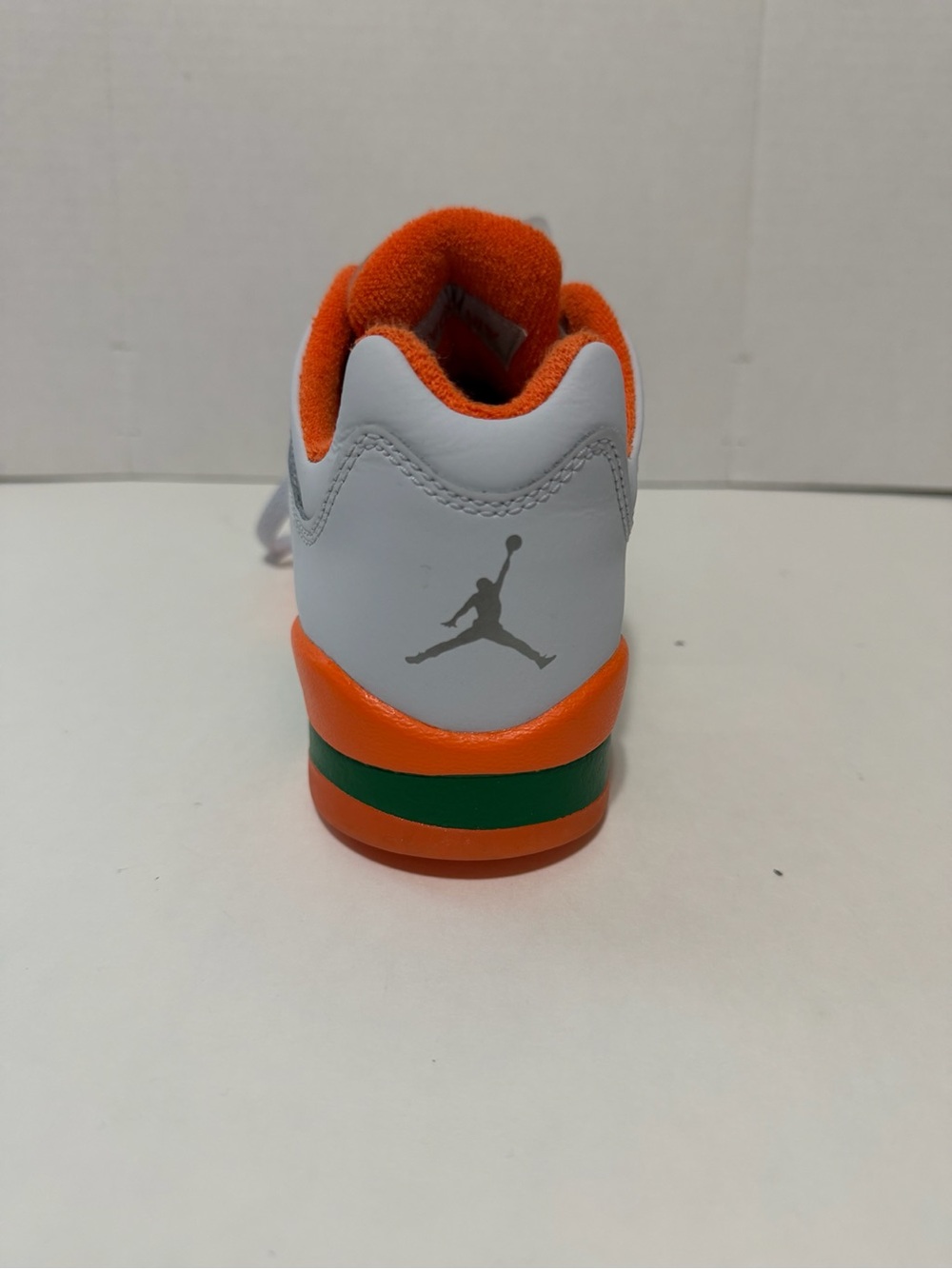 Nike Air Jordan 5 Retro Low GS White Orange Green Boys 5.5Y - Picture 6 of 6